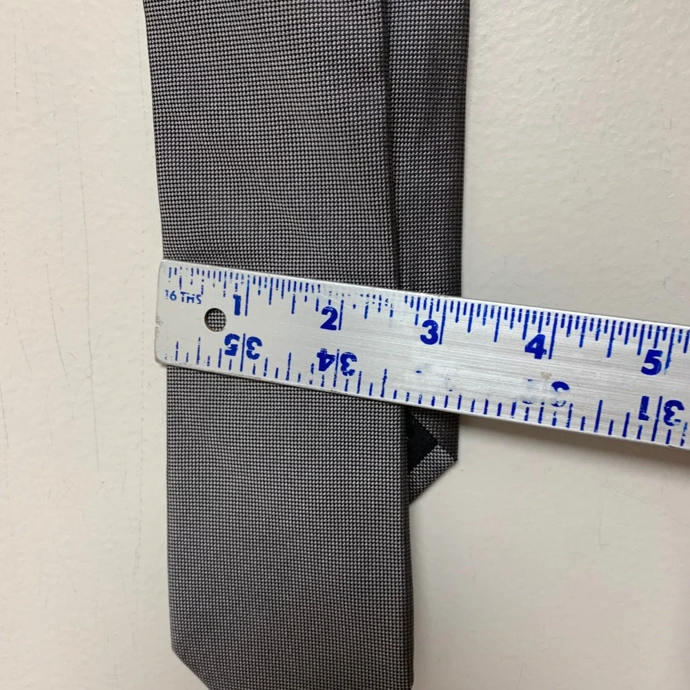 Express Necktie Mens OS Charcoal Grey Excellent Micro-Textured Skinny Tie 12649